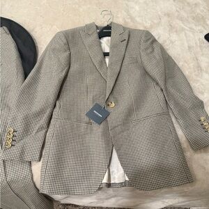 Rochas Gray and Green Suit Classic Design